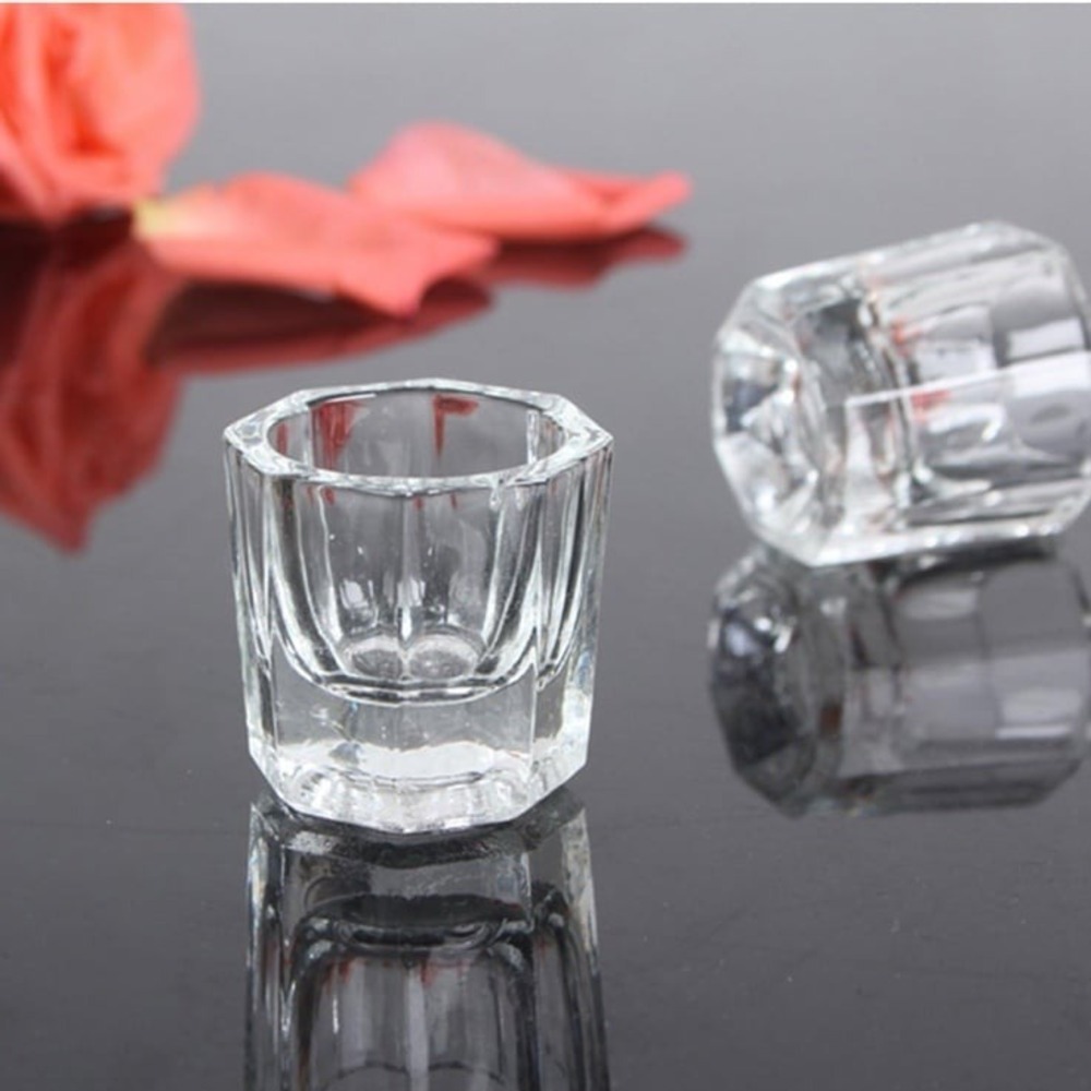 New Glass Dappen Dish Crystal Cup Dappen Dish for Nail Art Acrylic Powder Nail A